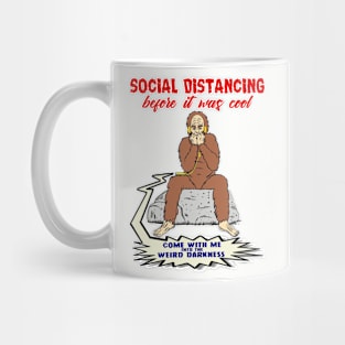 Social Distancing Bigfoot Mug